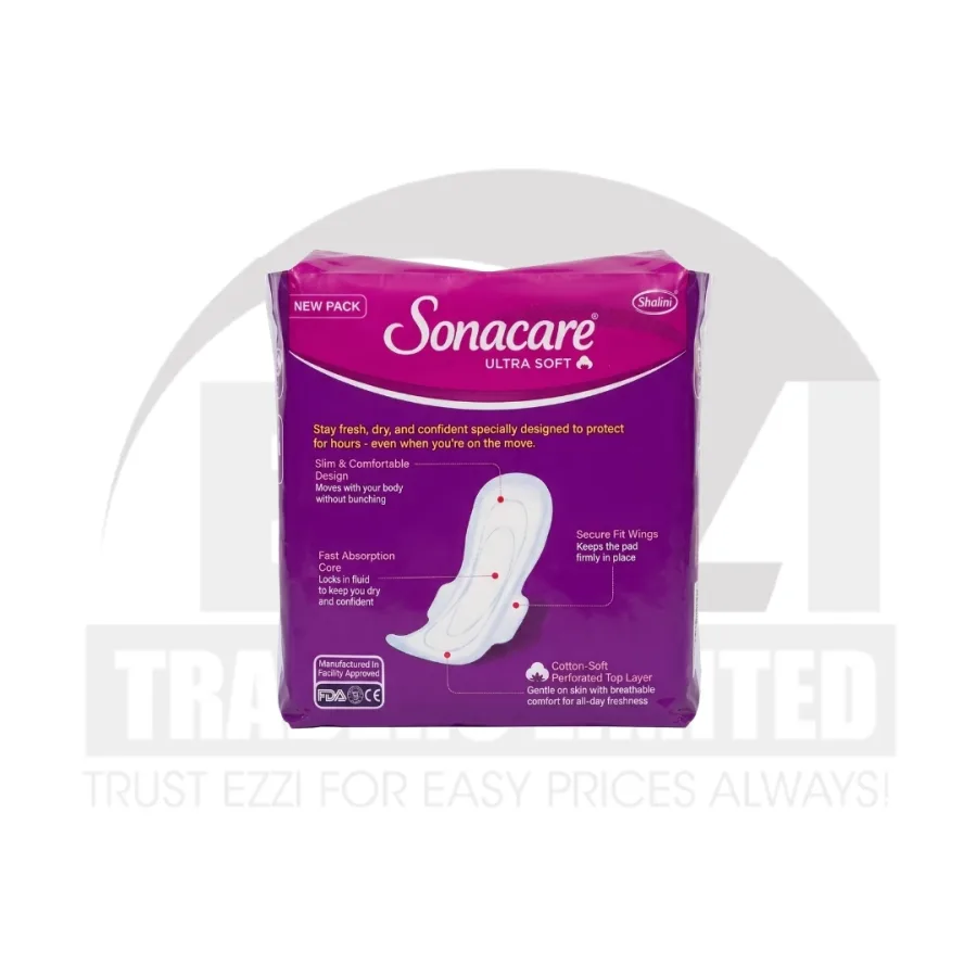 Sonacare Ultra Soft Pads - 240mm (Pack of 10 + 2 Panty Liners)