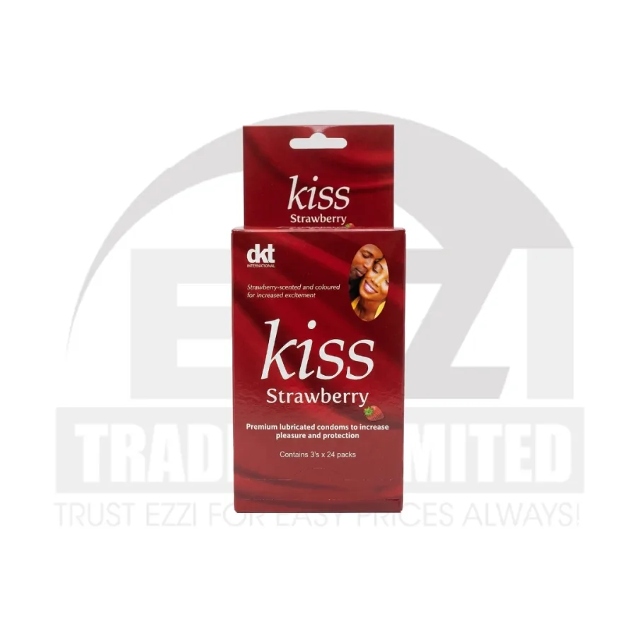 Kiss Strawberry Condoms - 3 Pack