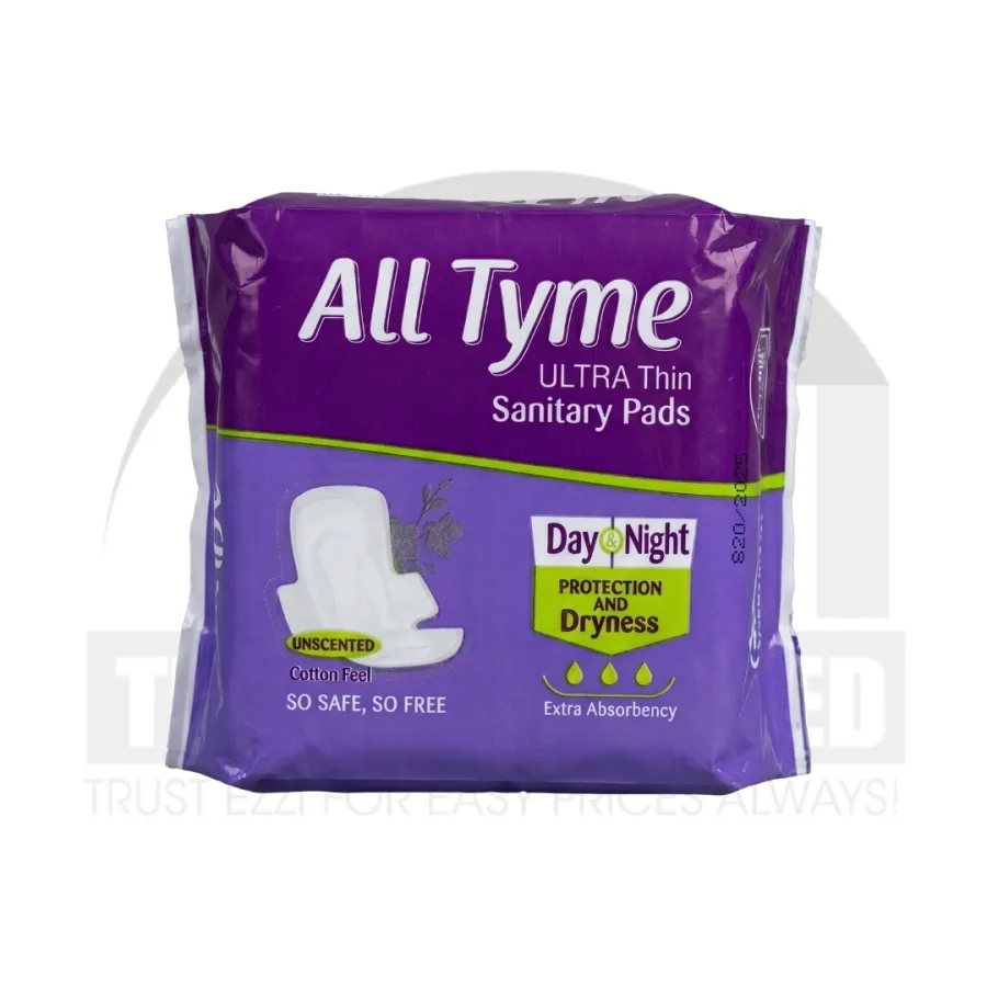 Alltyme Sanitary Pads - Medium, Size 8