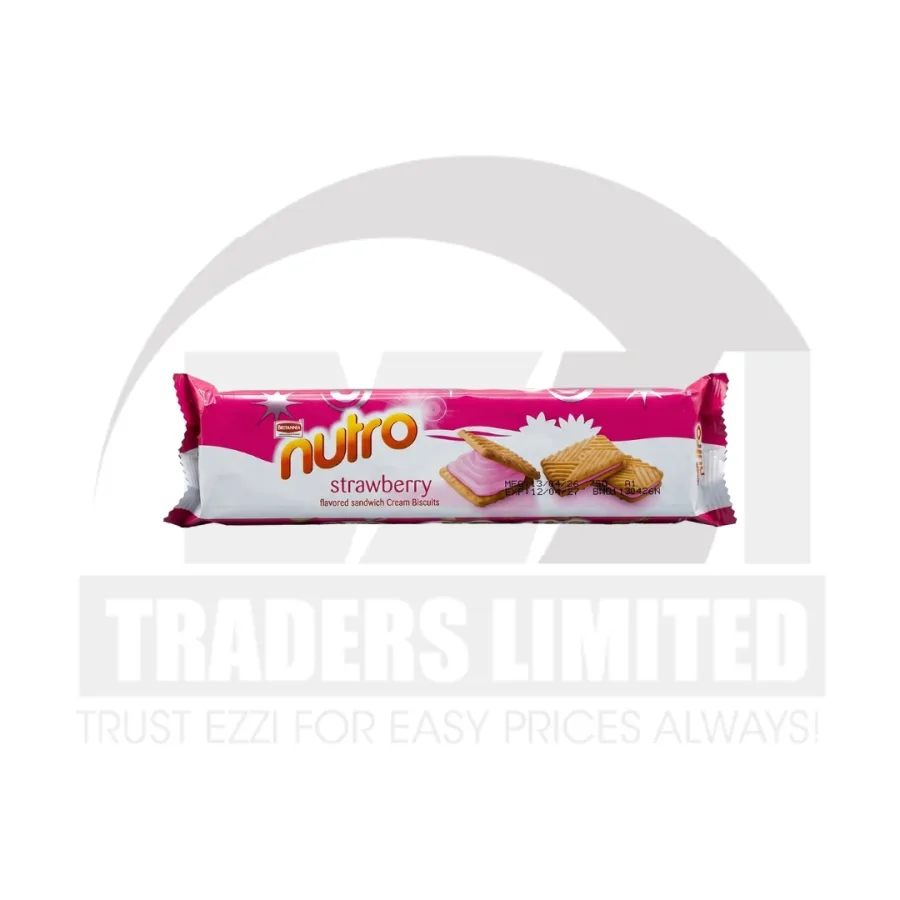 Britannia Nutro Strawberry Cream Biscuits - 75g