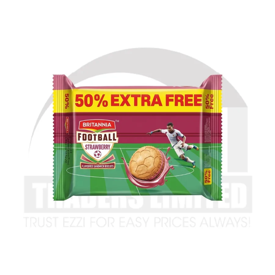 Britannia Football Strawberry Biscuits (Promo-pack) - 96g