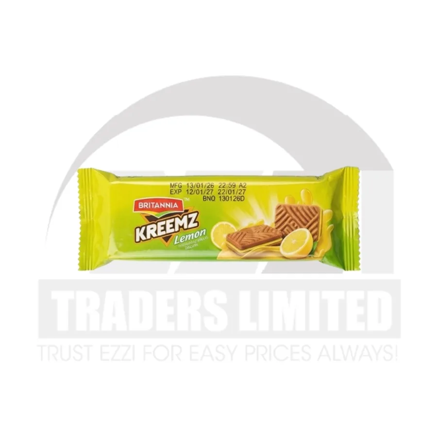 Britannia Kreemz Lemon Biscuits (Box of 36 x 3 Pcs)